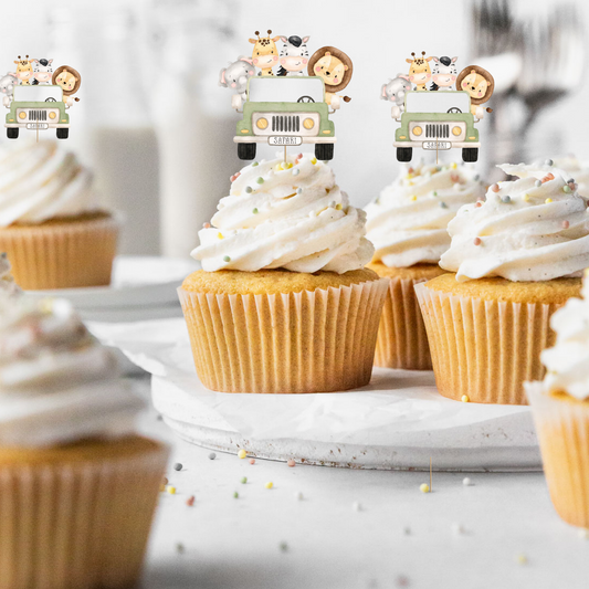 Safari Baby Animal Cupcake toppers