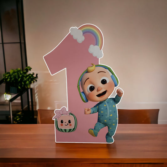 Custom Name or age JJ Party Prop Cutout, Centerpiece, cake topper Decoration.