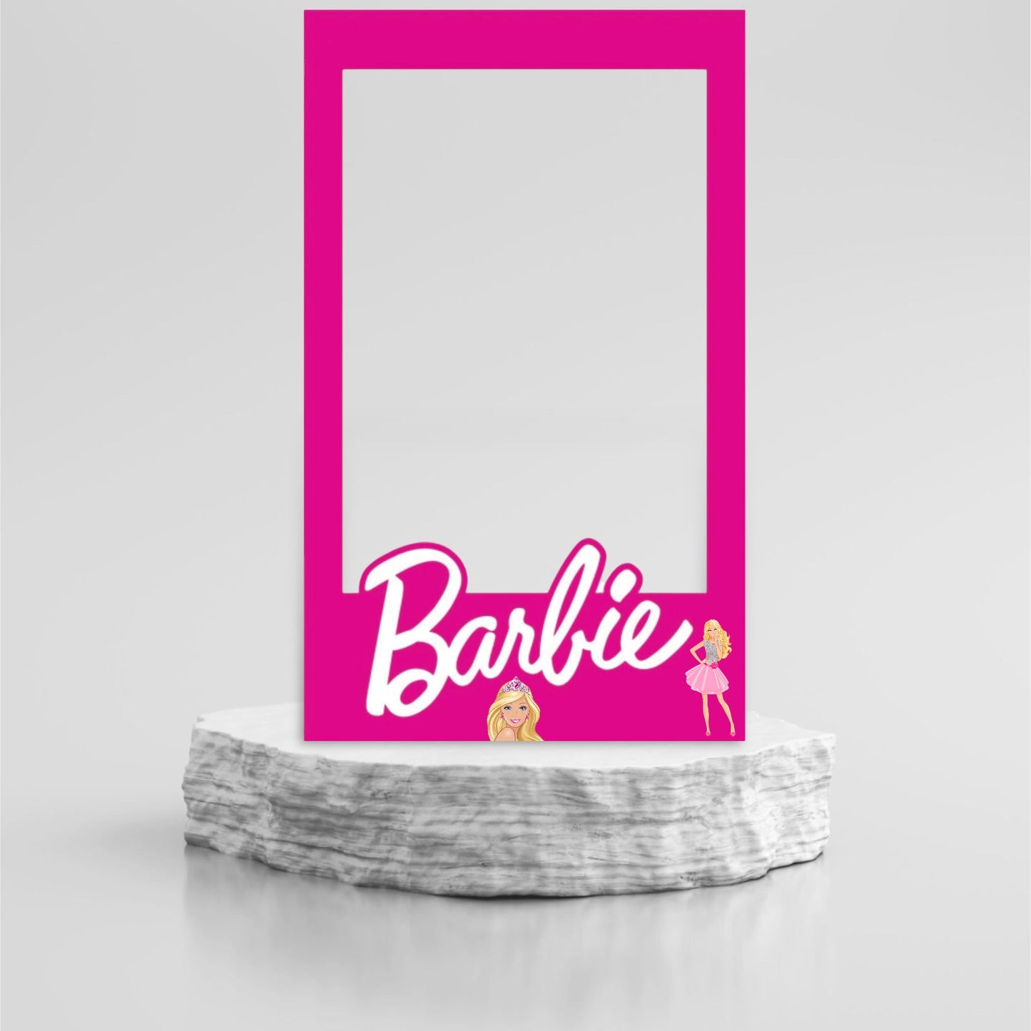 Barbie Birthday Photo prop frame party prop cutout girl birthday decorations.