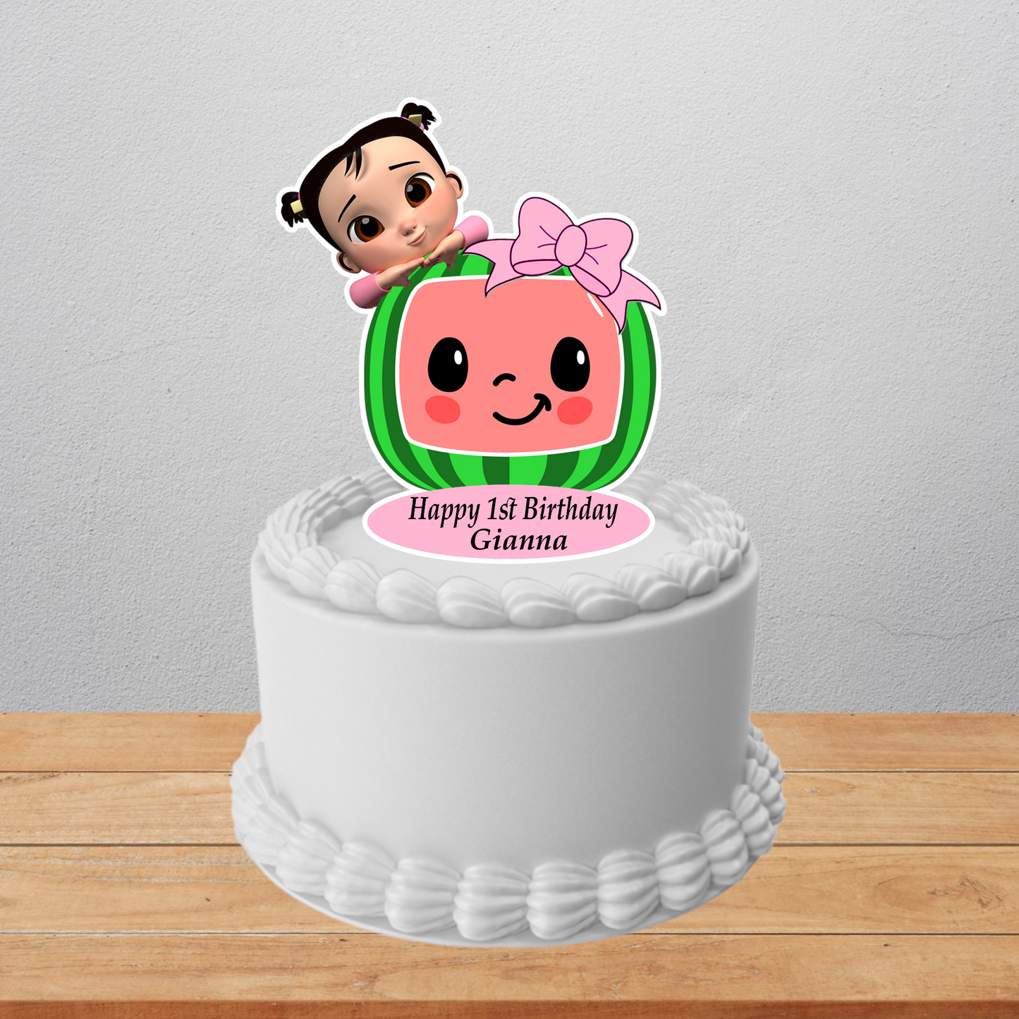 Cocomelon Cece Birthday cake topper.