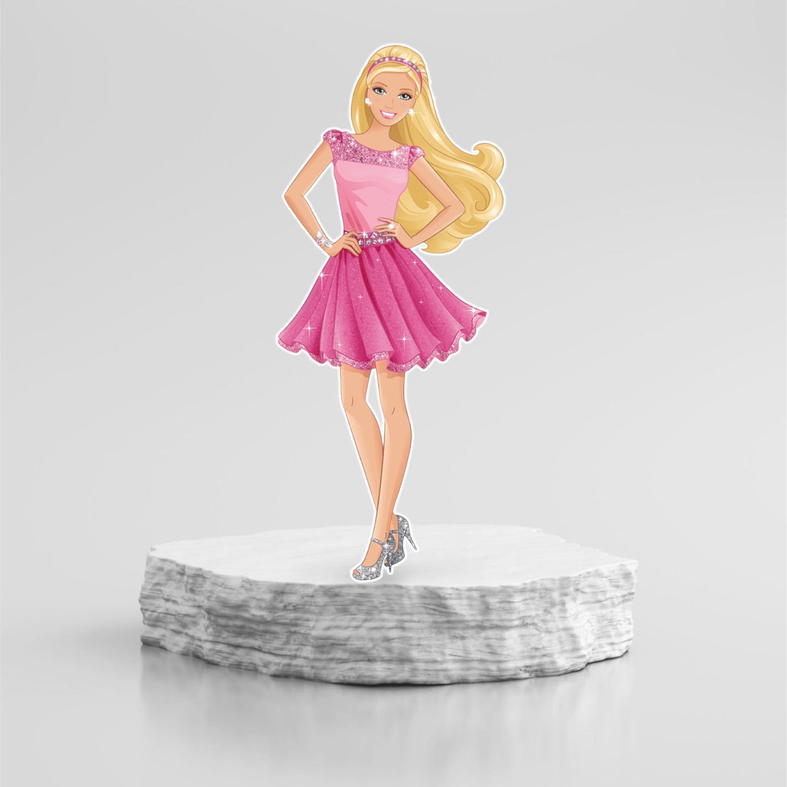 Barbie custom Character foam board cutout, Centerpiece, Cake