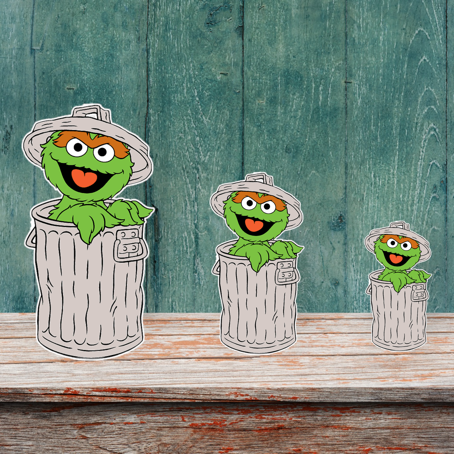 Sesame Street Oscar the grouch Character cutouts.