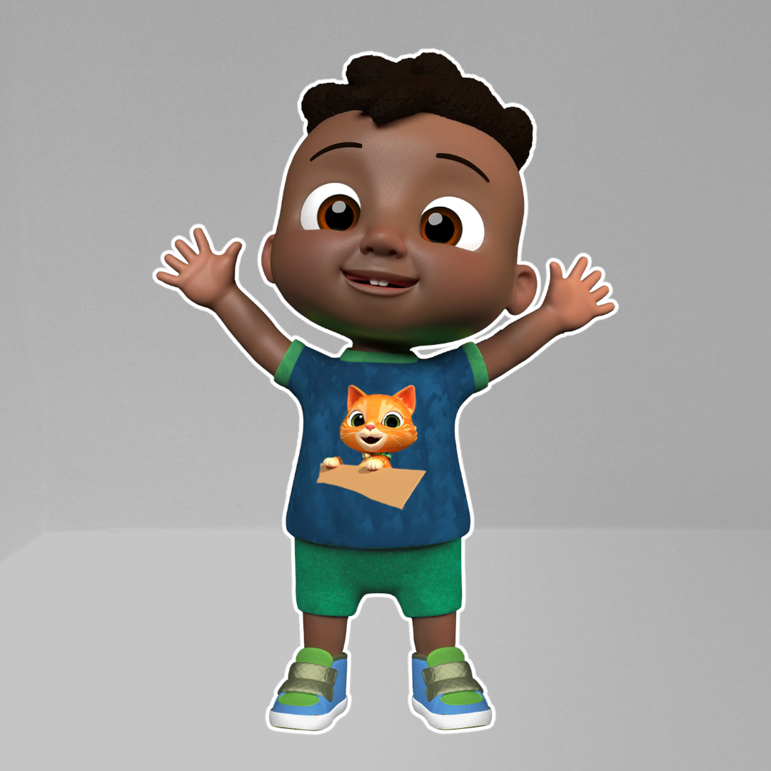 Cody Character, standee, prop, centerpieces, backdrop and