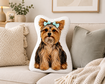 Custom Yorkie Shaped Pillow | Personalized Yorkshire Terrier Pillow | Dog Lover Gift | Pet Memorial Pillow | Custom Pet Cushion | Yorkie Mom Gift