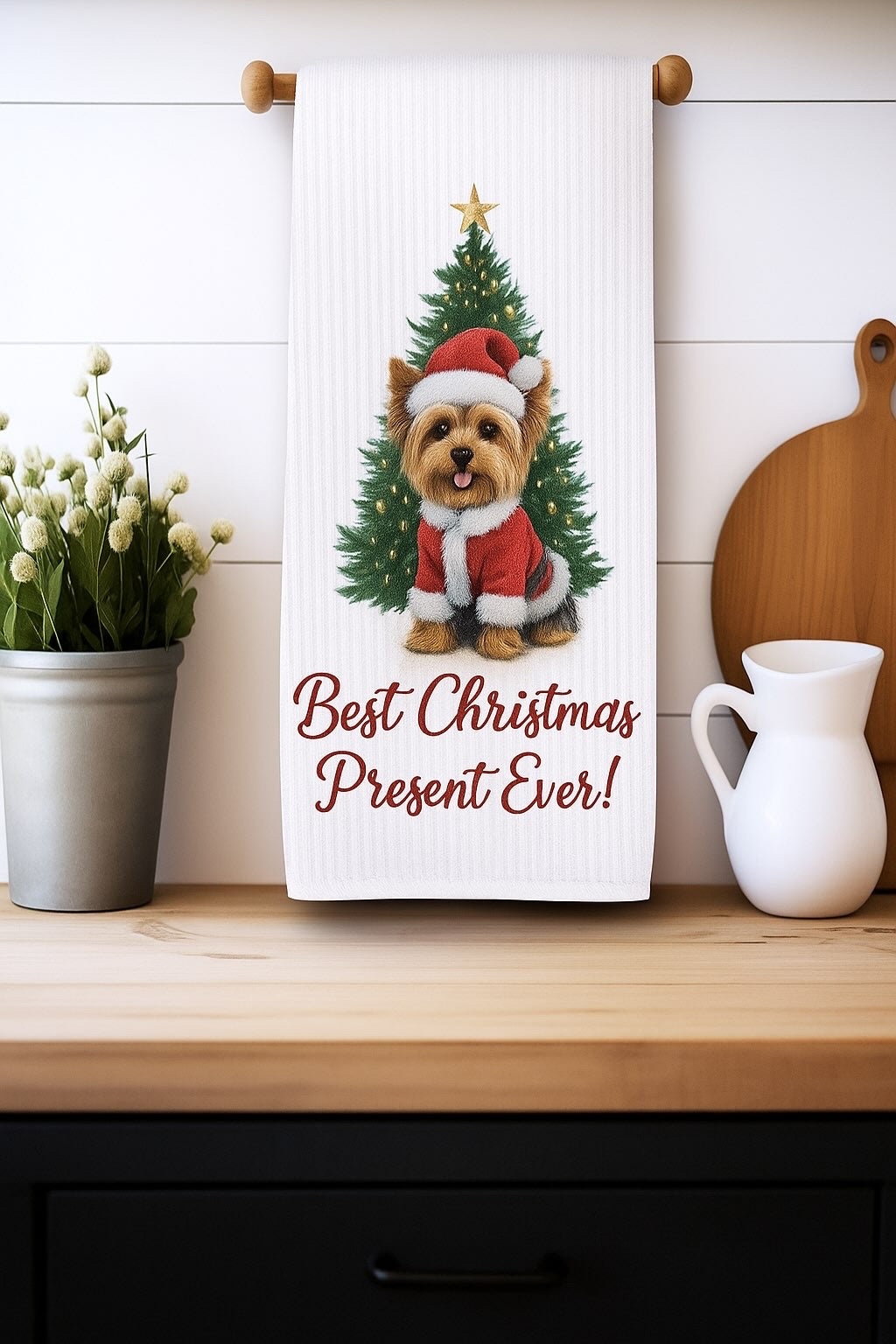 Christmas Dog kitchen towel