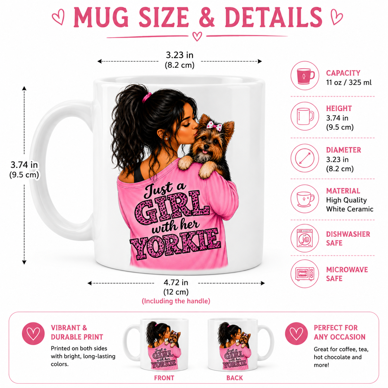 Just a Girl with Yorkie Mugs