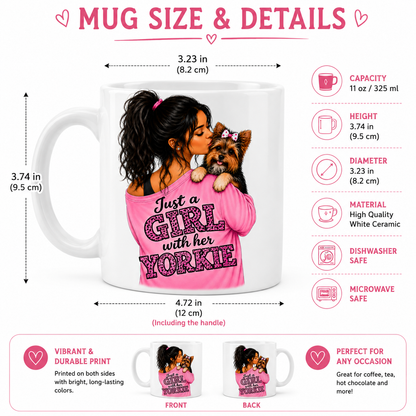 Just a Girl with Yorkie Mugs