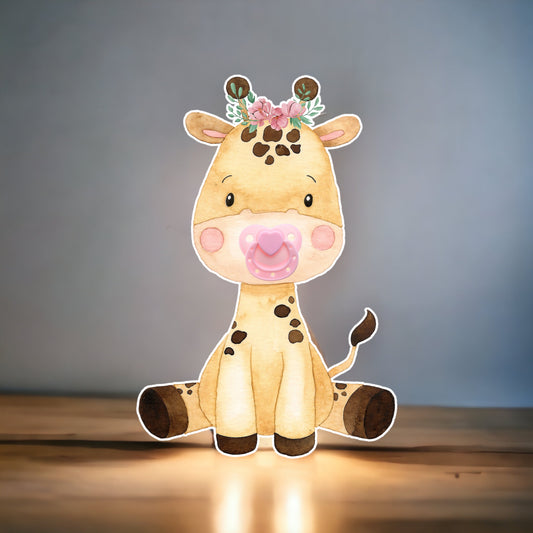 Baby Giraffe party prop sign cutouts centerpieces backdrop baby shower party decorations.