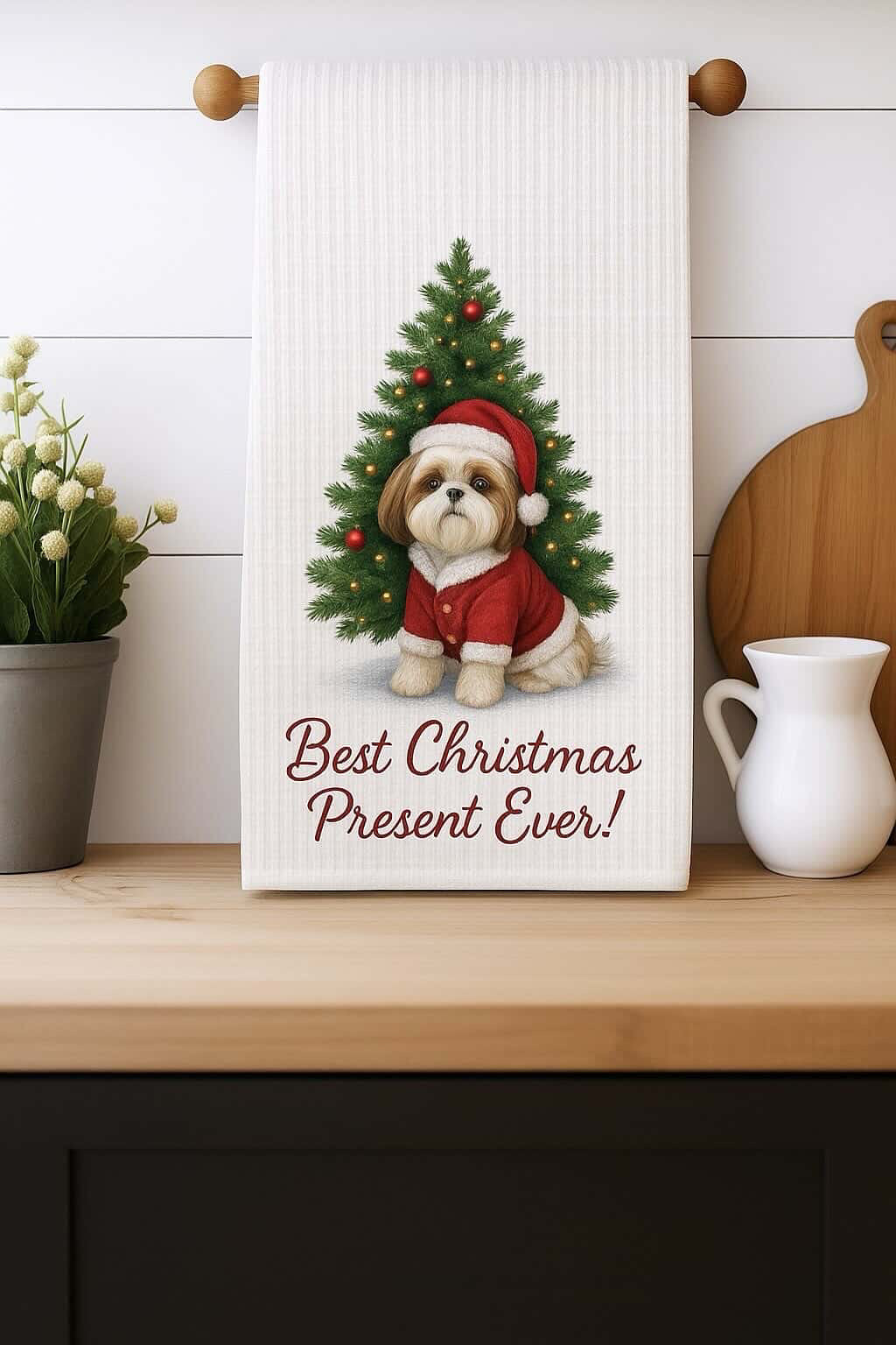 Christmas Dog kitchen towel