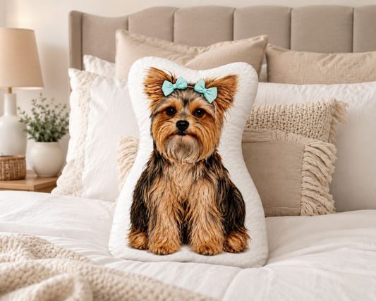 Custom Yorkie Shaped Pillow | Personalized Yorkshire Terrier Pillow | Dog Lover Gift | Pet Memorial Pillow | Custom Pet Cushion | Yorkie Mom Gift