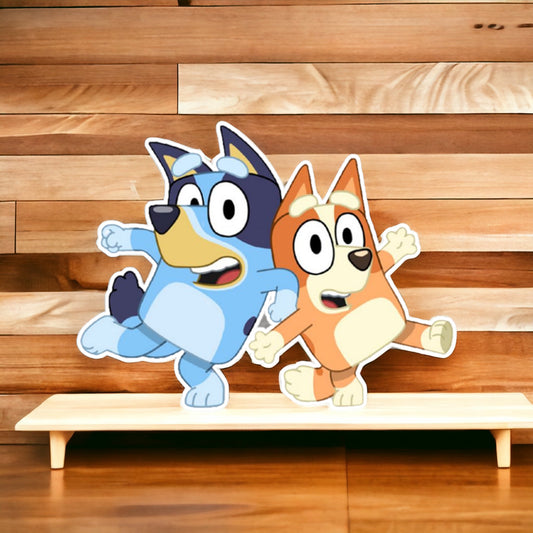 Bluey & Bingo party prop sign centerpieces backdrop cake topper cutouts party decorations.