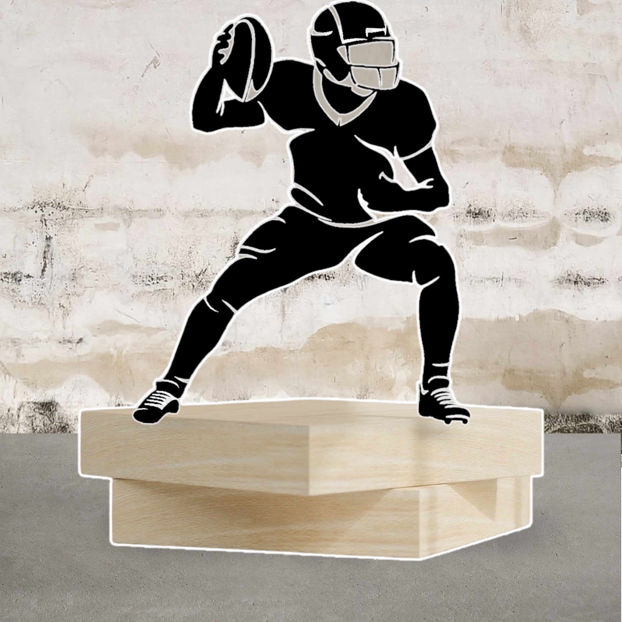 Football player character cutout, Centerpiece, cake toppers , standee ...