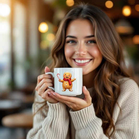 Christmas gingerbread men mug