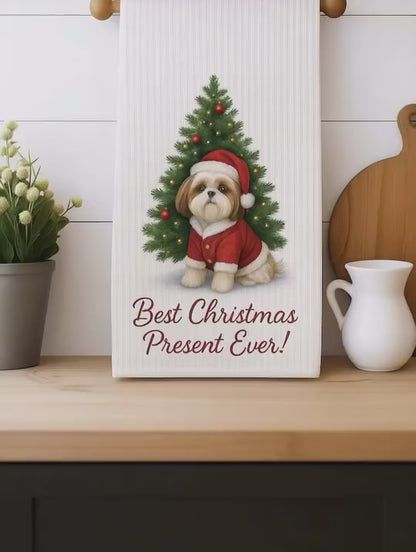 Christmas Dog kitchen towel