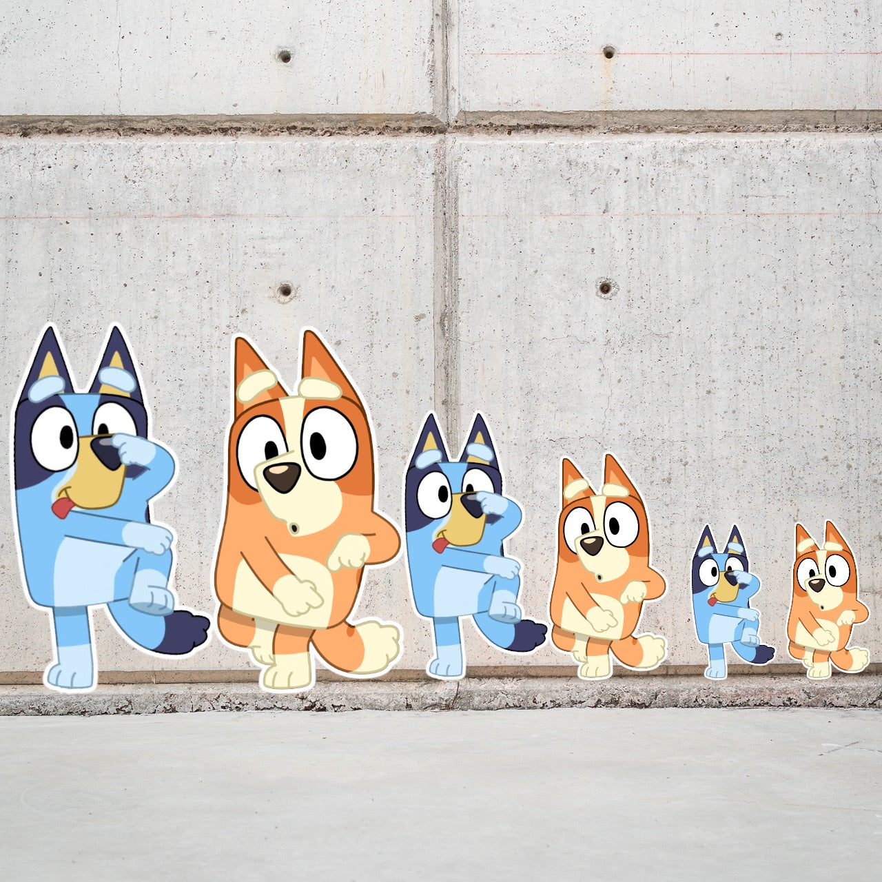 Set Of 2 Bluey and Bingo Character Prop Cutouts