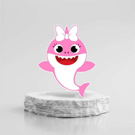 Baby Shark Pink  party prop centerpieces backdrop sign characters cutout and party decorations.