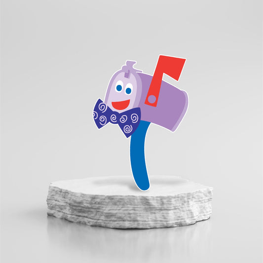 Blue’s clues mailbox party prop sign cake topper backdrop cutout party decorations.