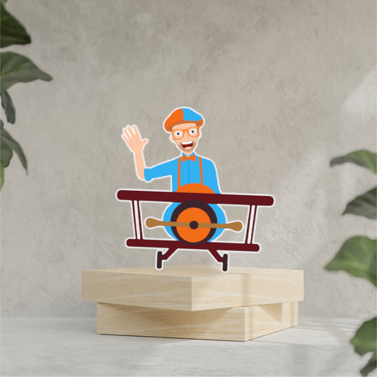 Blippi  party prop cutout centerpieces backdrop sign cake topper backdrop and party decorations.