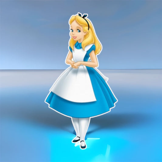 Alice in wonderland  character party prop cutout centerpieces backdrop sign and party decoration.