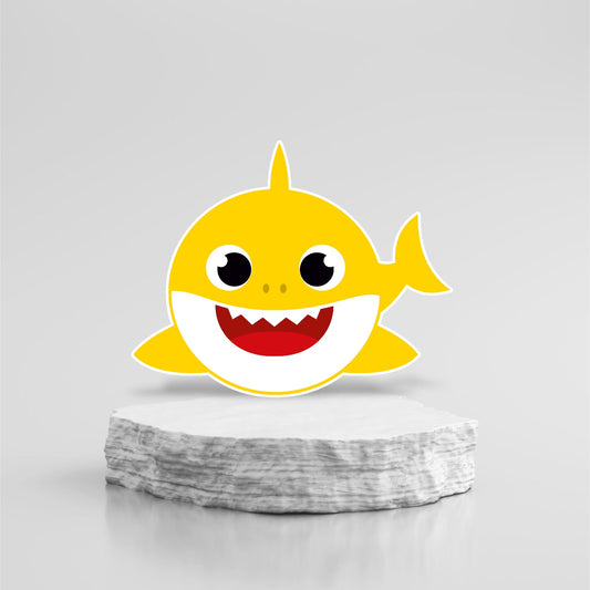 Baby Shark Yellow party prop sign centerpieces backdrop cutout and party decorations.
