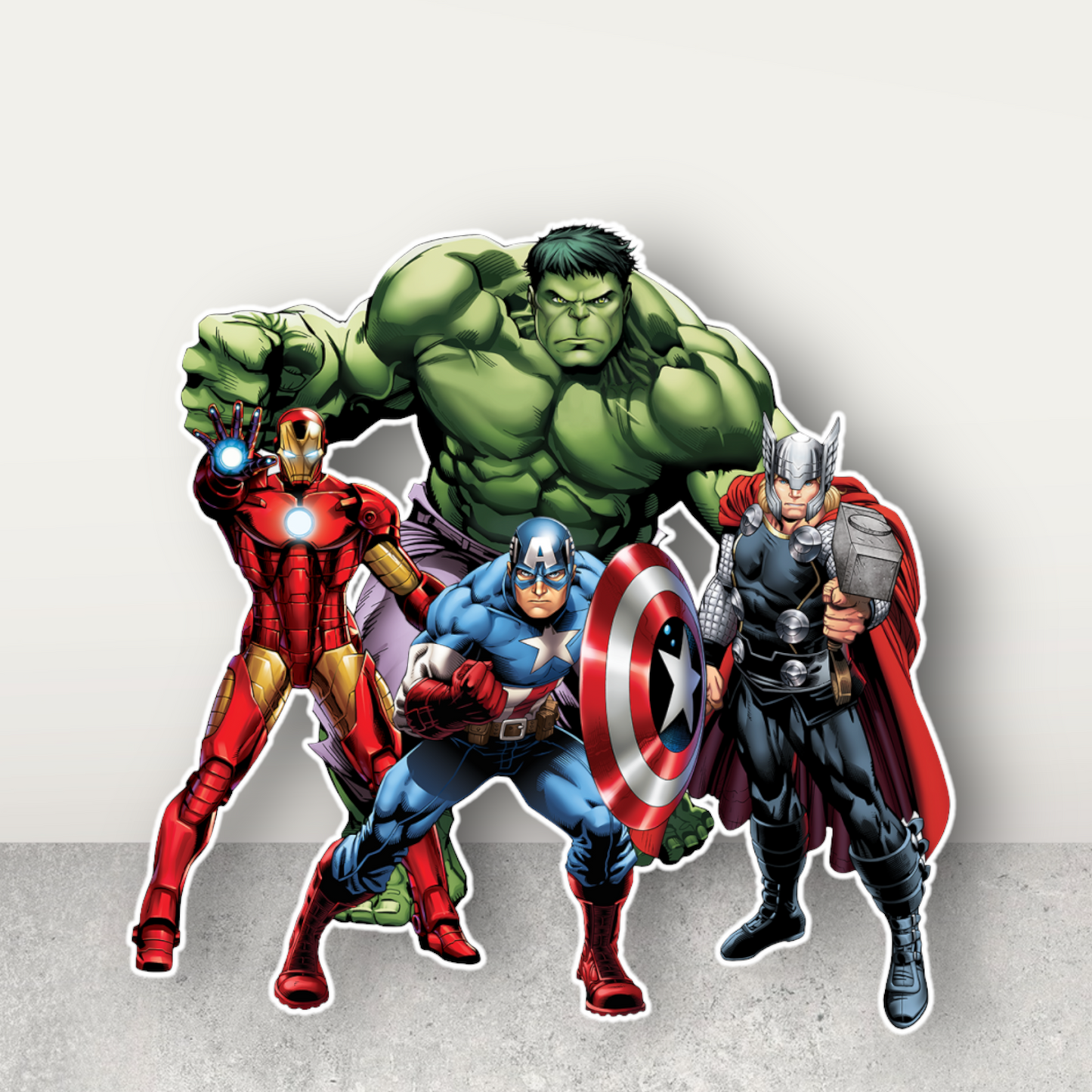 Avengers party prop sign cutout character centerpieces backdrop and party decorations.