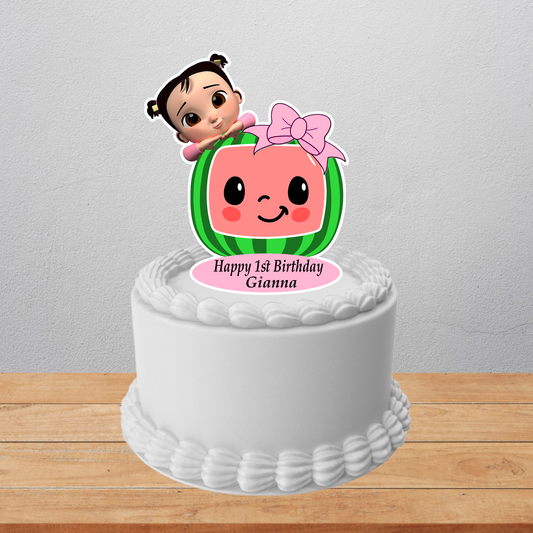 Cocomelon Cece  Birthday cake topper.