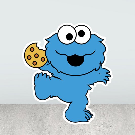Baby Cookie Monster party prop sign cutout Character centerpieces backdrop and party decorations.