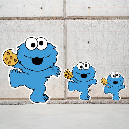 Baby Cookie Monster party prop sign cutout Character centerpieces backdrop and party decorations.