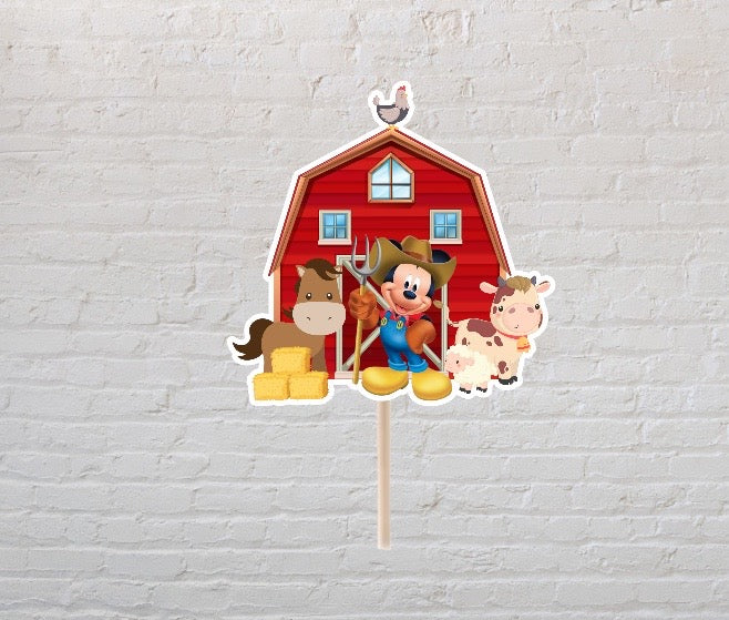 Mickey Mouse Farm cake topper
