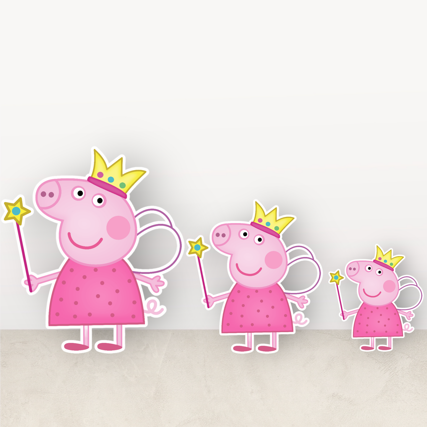 Peppa Pig character prop cutout.