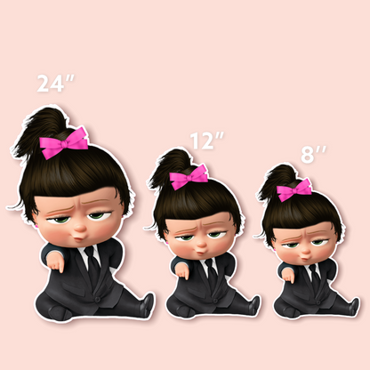 Boss baby  Girl Birthday prop Cutouts, Centerpieces, Cupcakes topper, Cake toppers and Backdrop.