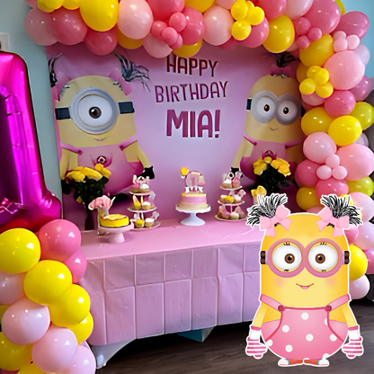 Minion Girl Birthday character Prop Cutout